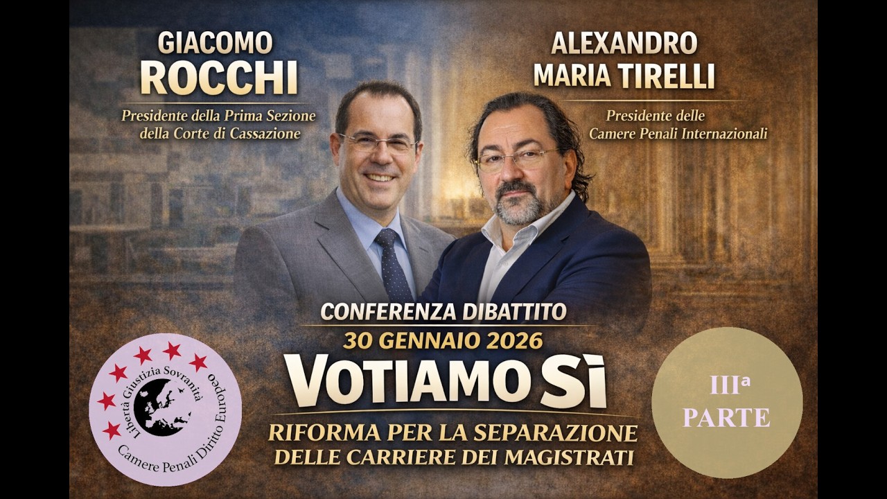 Il magistrato Giacomo Rocchi e l'avv. Alexandro Maria Tirelli dibattono del referendum - 3a parte