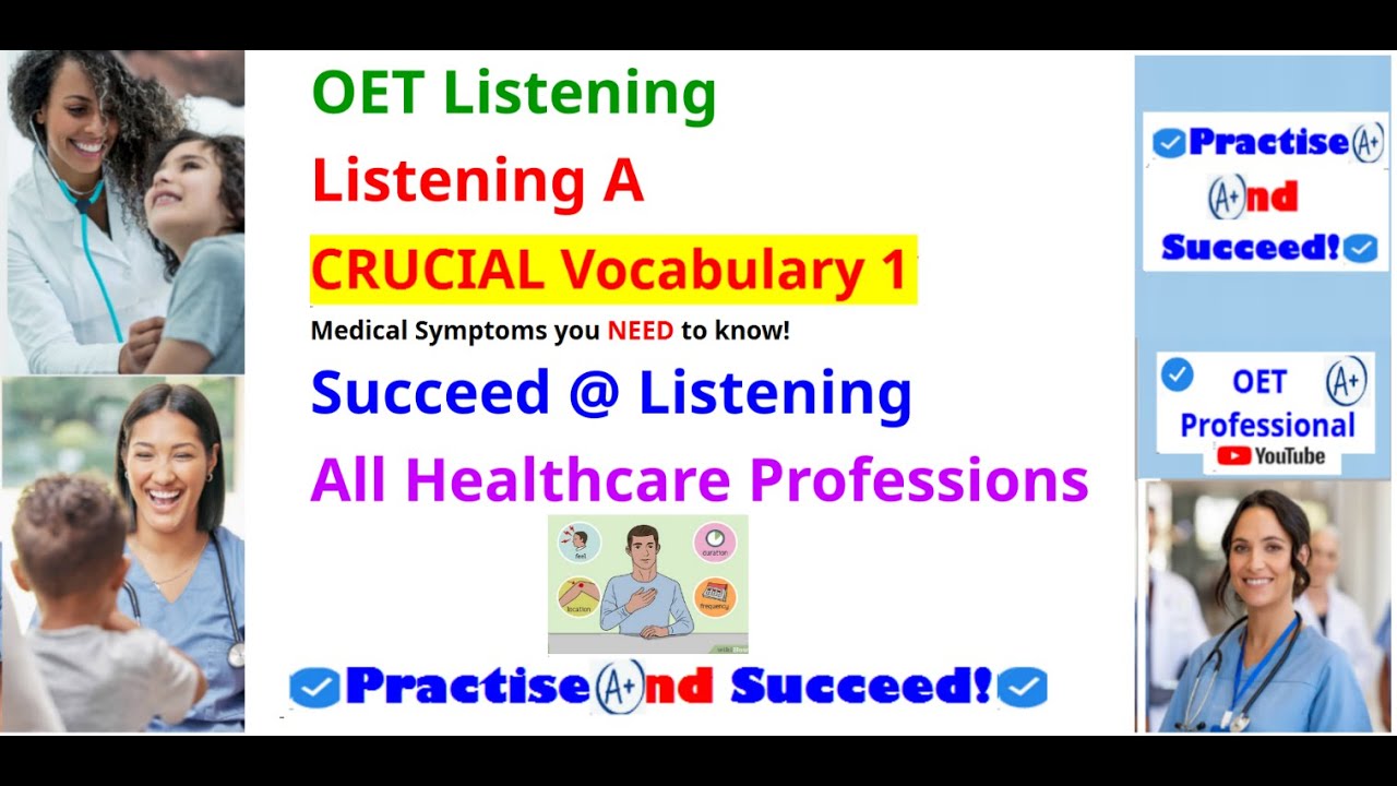 OET Listening A. Crucial Vocabulary 1. Medical Symptoms