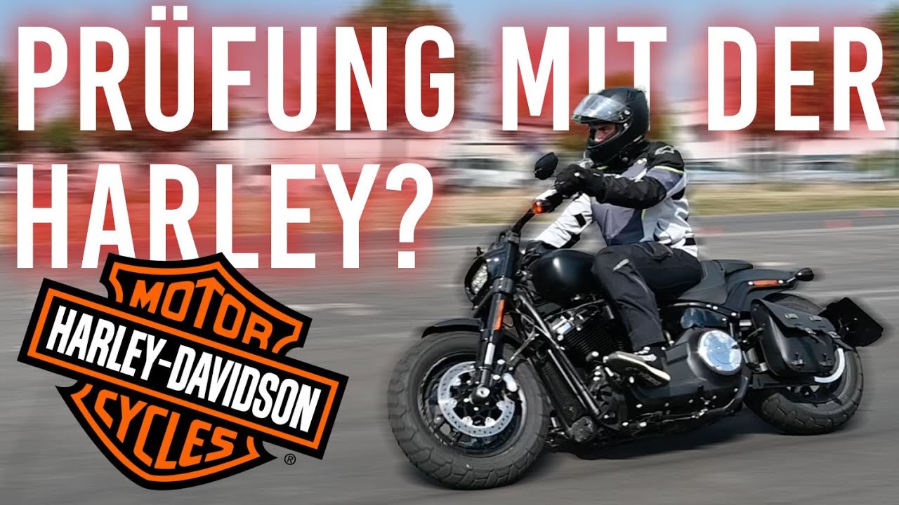 Motorradprüfung mit der HARLEY? Grundfahraufgaben [Challenge]