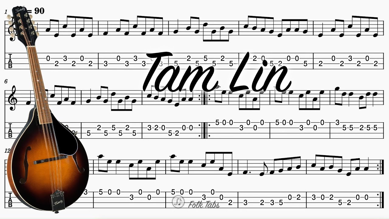 Tam Lin / The Glasgow Reel - Mandolin Tab