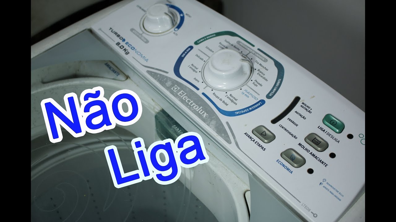Maquina Electrolux LTE08 não liga - Como descobrir se é placa!