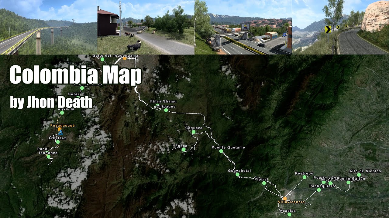 ETS2 Colombia Map Update (Dangerous and Beautiful Mountain Roads) - Nice Stand-alone Map Mod