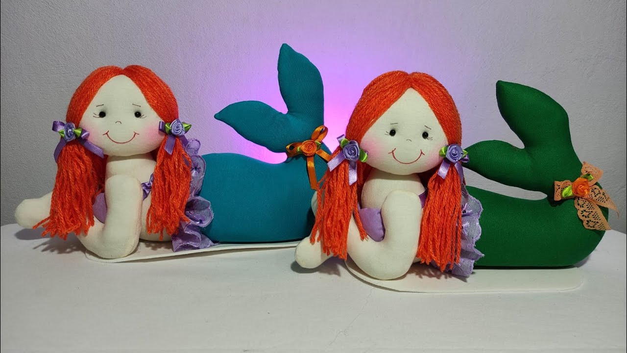 Boneca sereia peso de porta, faça você mesmo fácil e rápido