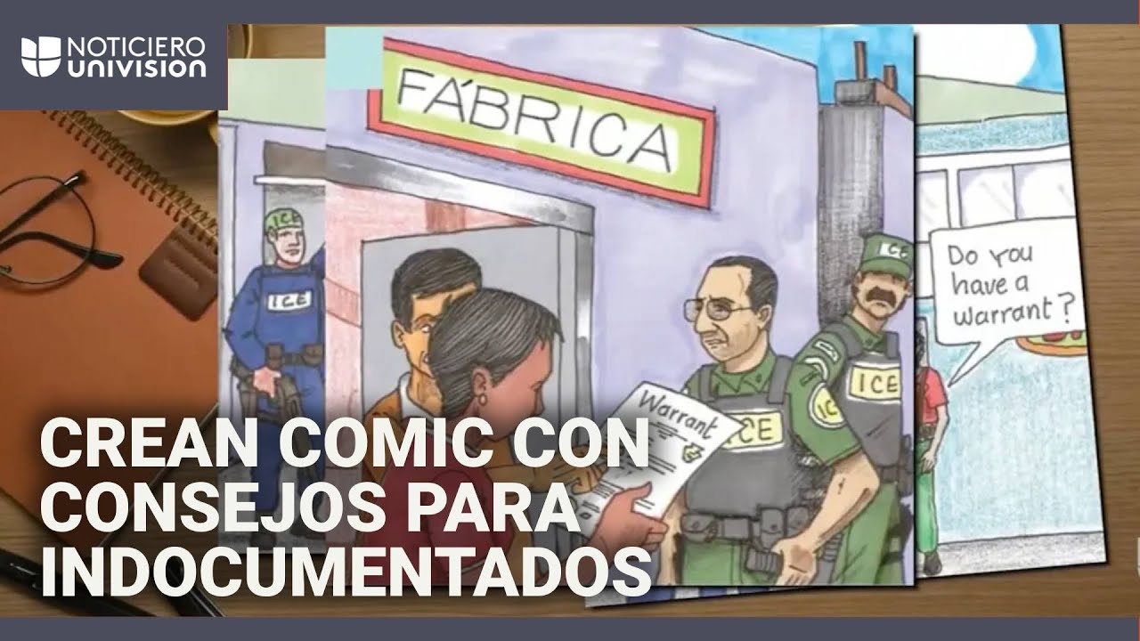 ¿Cómo actuar ante una redada de ICE? Crean comic con consejos para indocumentados y comerciantes