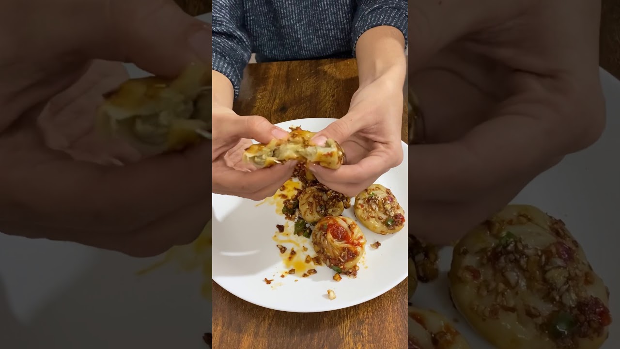 Chilly garlic momos | simple recipe #shorts