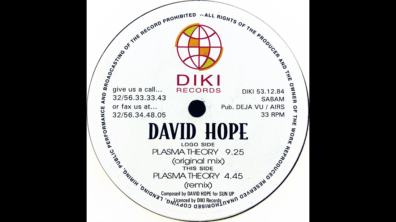 David Hope &bull; Plasma Theory (Original Mix) (1996)
