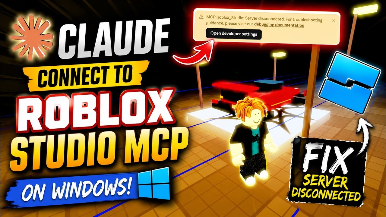 Как подключить Claude к Roblox Studio MCP на Windows (исправляем ошибку отключения сервера)
