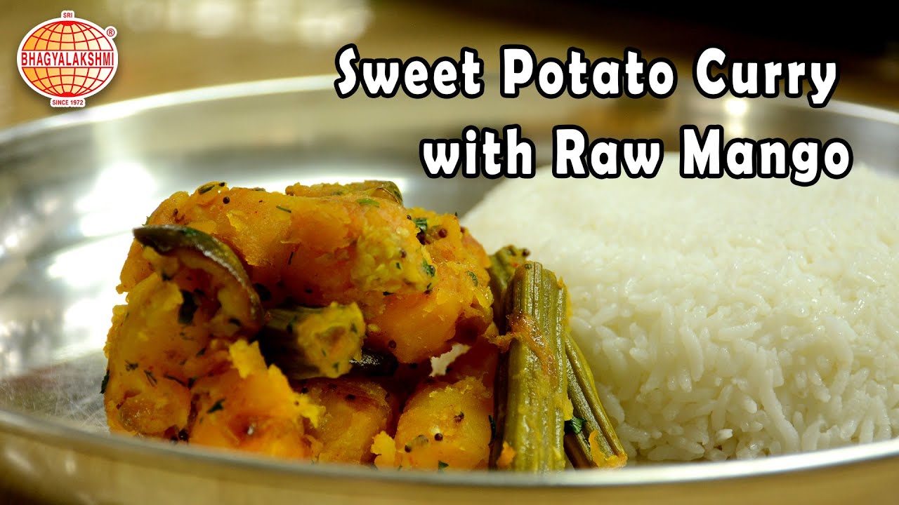 Raw Mango Curry Recipe -Sweet Potato Curry with Raw Mango Recipe | Mango curry | Sweet potato recipe