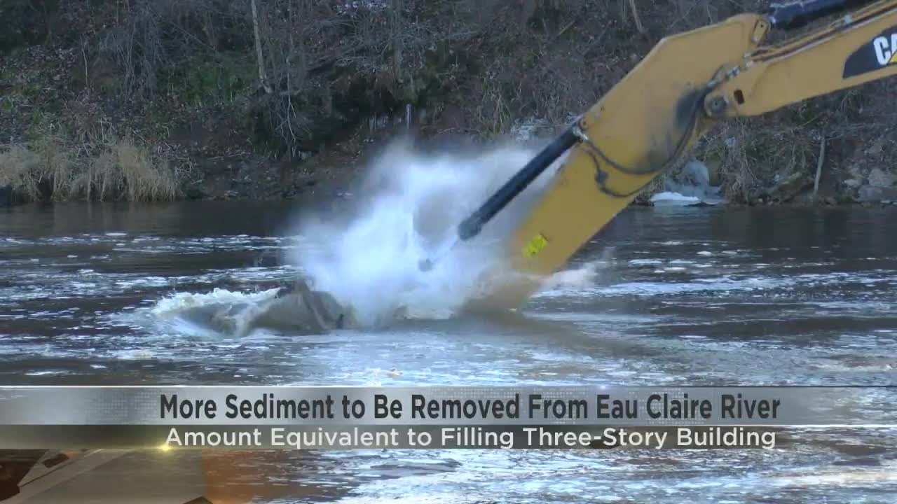 More sediment to be removed from Eau Claire River; amount equal to filling 3-story-building