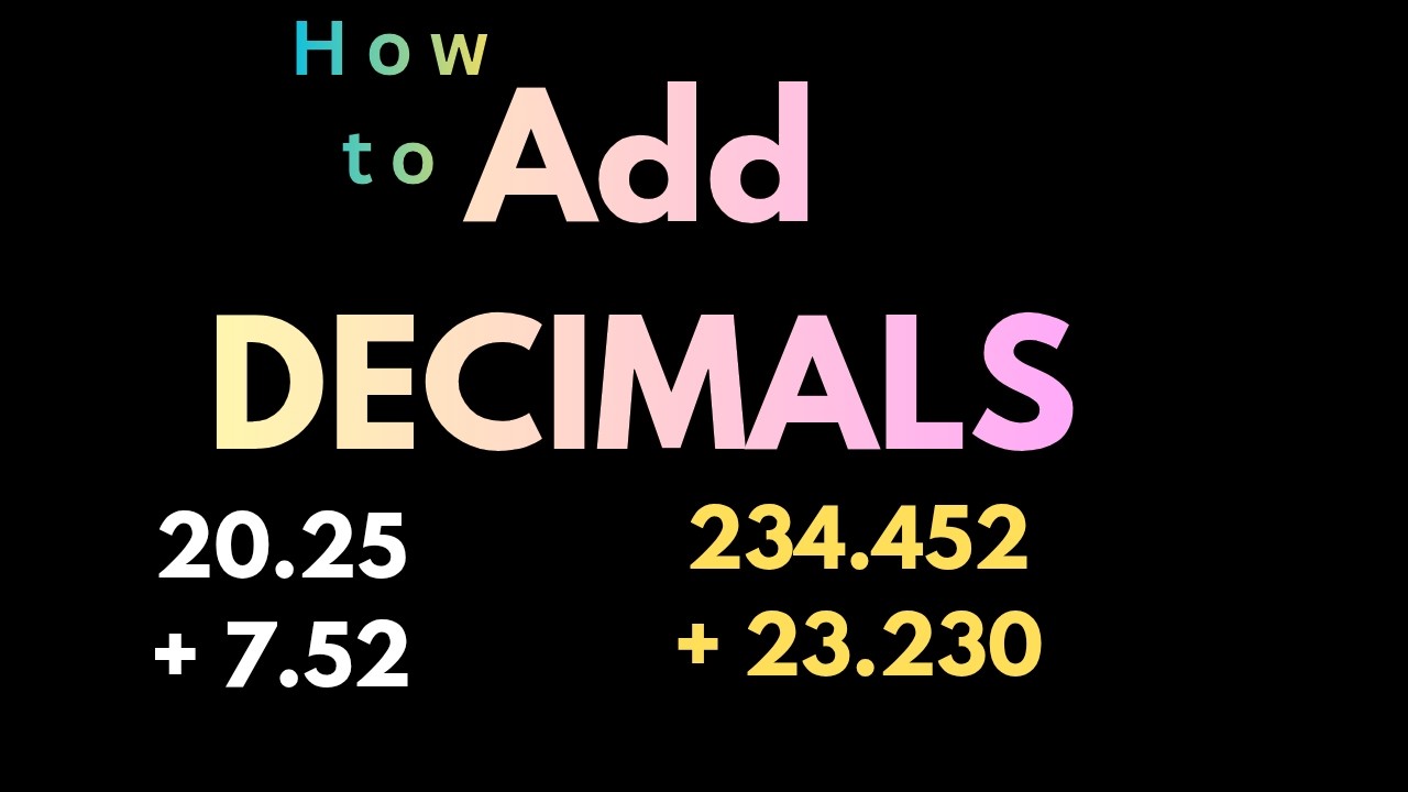 “How to Add Decimals 🔥 Easily – Step by Step Guide for Beginners” ✅
