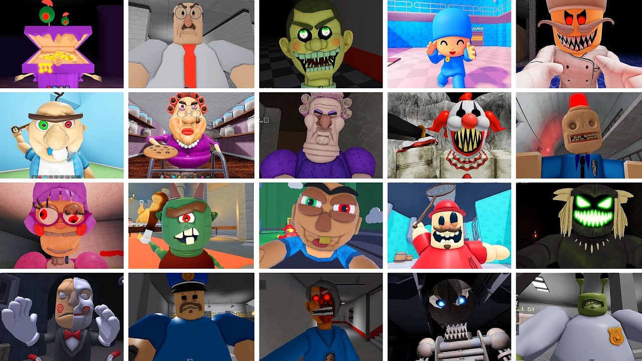 EPIC SCHOOL ESCAPE!,GREAT SCHOOL,Funny's ToyShop!,POCOYO PRISON, PAPA PIZZA, ROBLOX JUMPSCARE'S