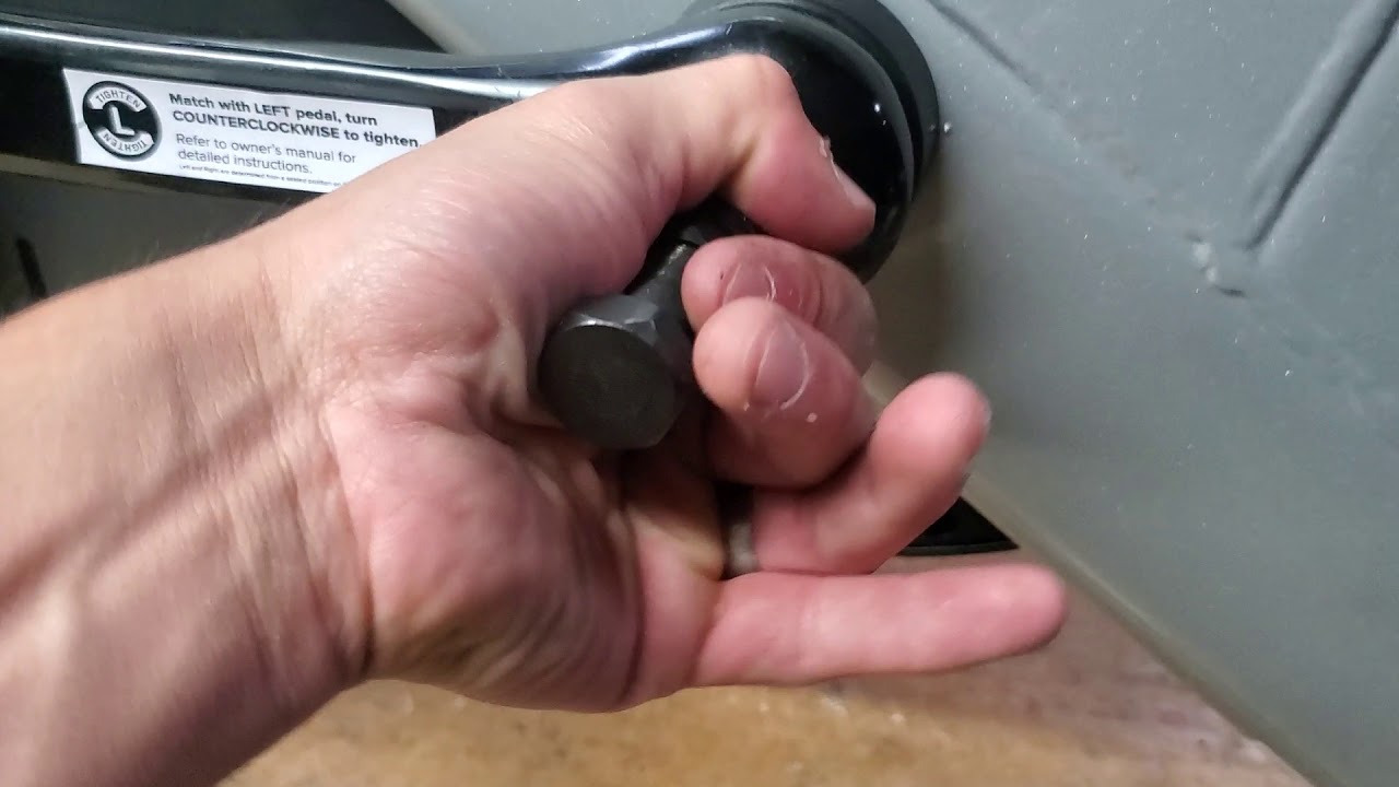 How to replace left crank arm on spin bike