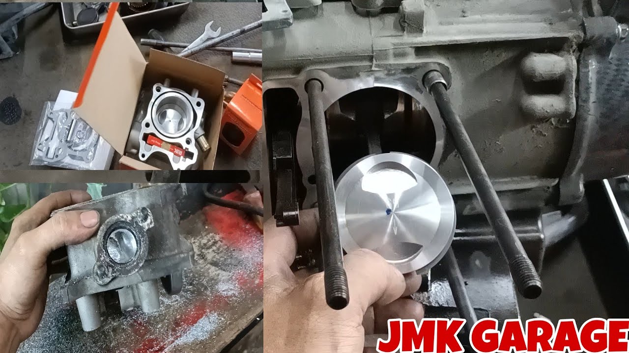 honda click125 bore up 59mm camshaft at porting cylinder head