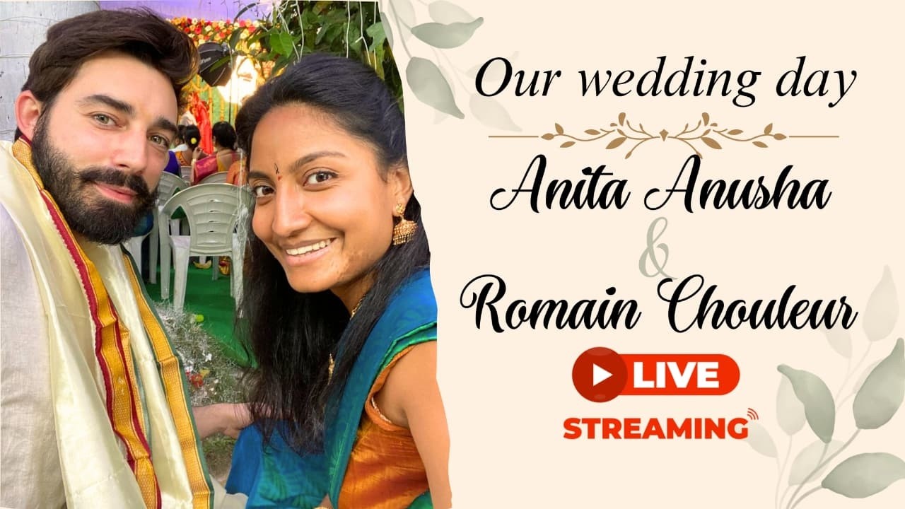 Live🔴 Mallipoudy's Wedding Invitation I  Anita Anusha With Romain Chouleur