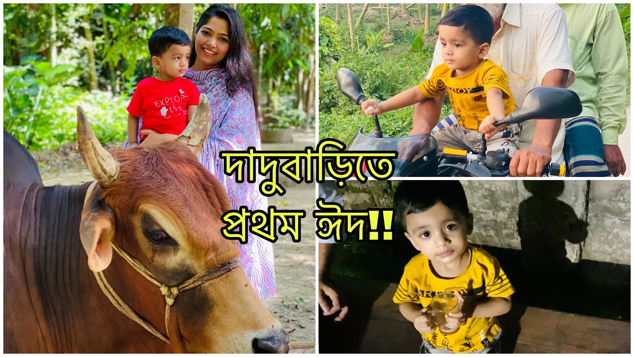 গ্রামে ঈদের দিন কি কি করলাম আমরা??যারিফ মোটরসাইকেলে চড়লো! 😱