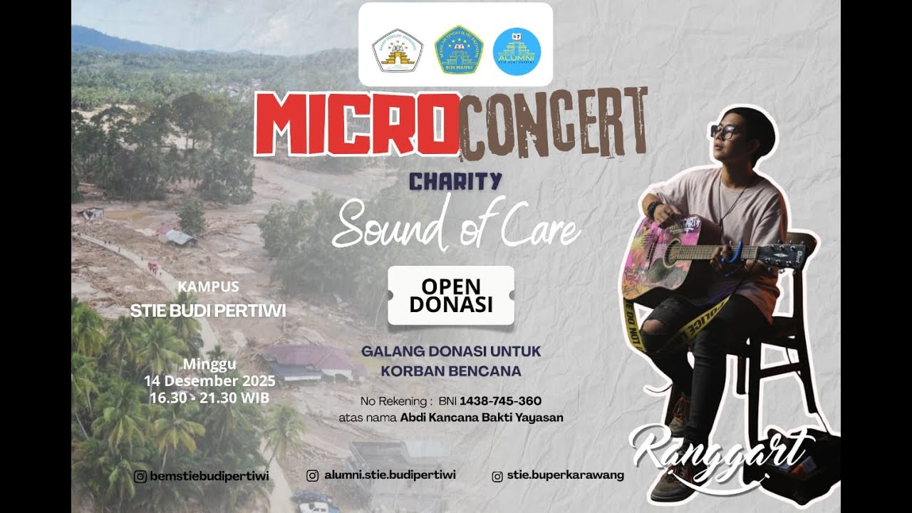 🔴 LIVE MICRO CONCERT CHARITY SOUND OF CARE  - GALANG DONASI UNTUK KORBAN BENCANA