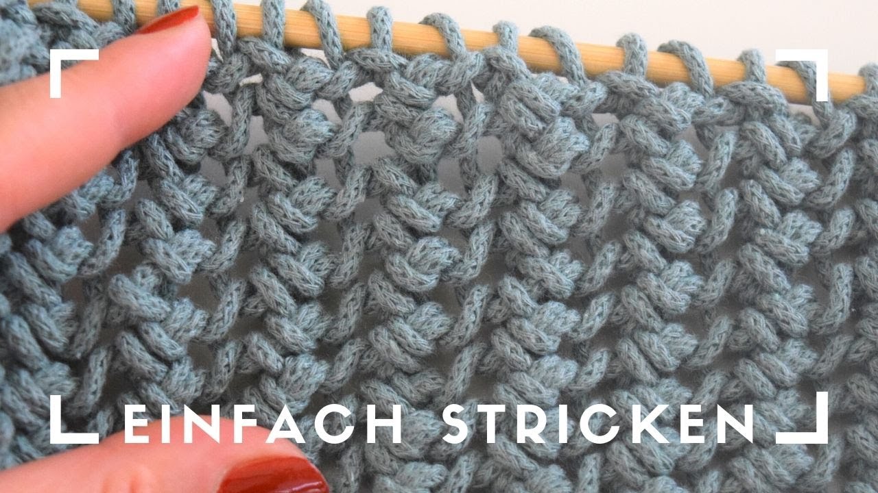 Super Einfaches Strickmuster stricken, nur 1 Reihe zu merken, reversible