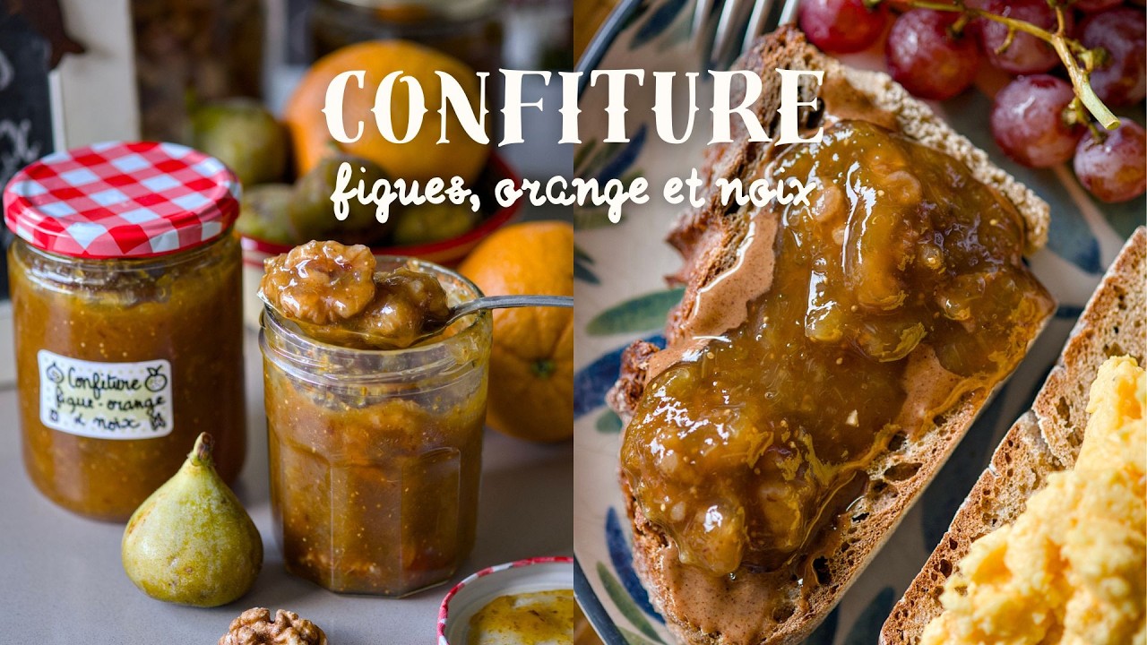 Confiture de figues, orange et noix avec et sans thermomix