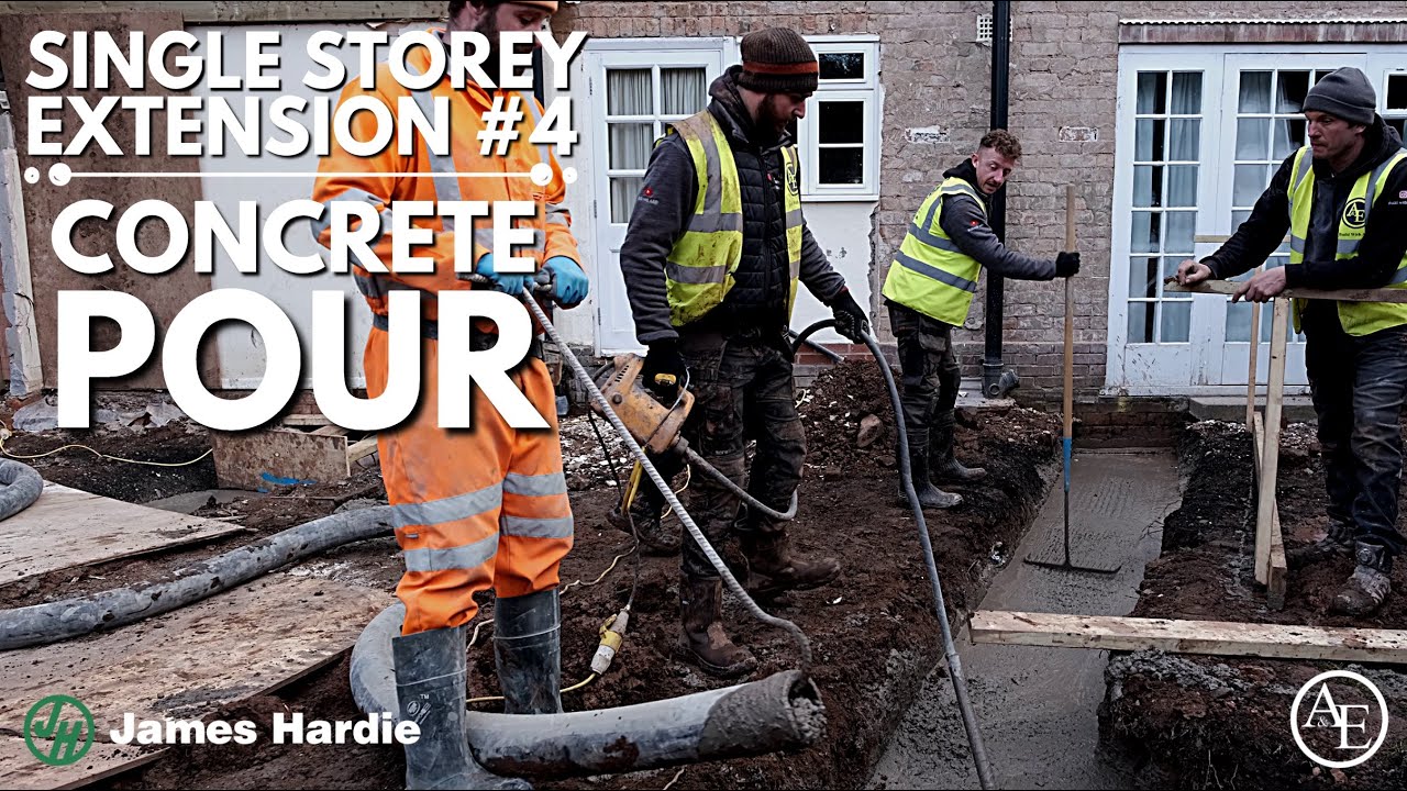 Epic Concrete Pour! | Single Storey Extension #4