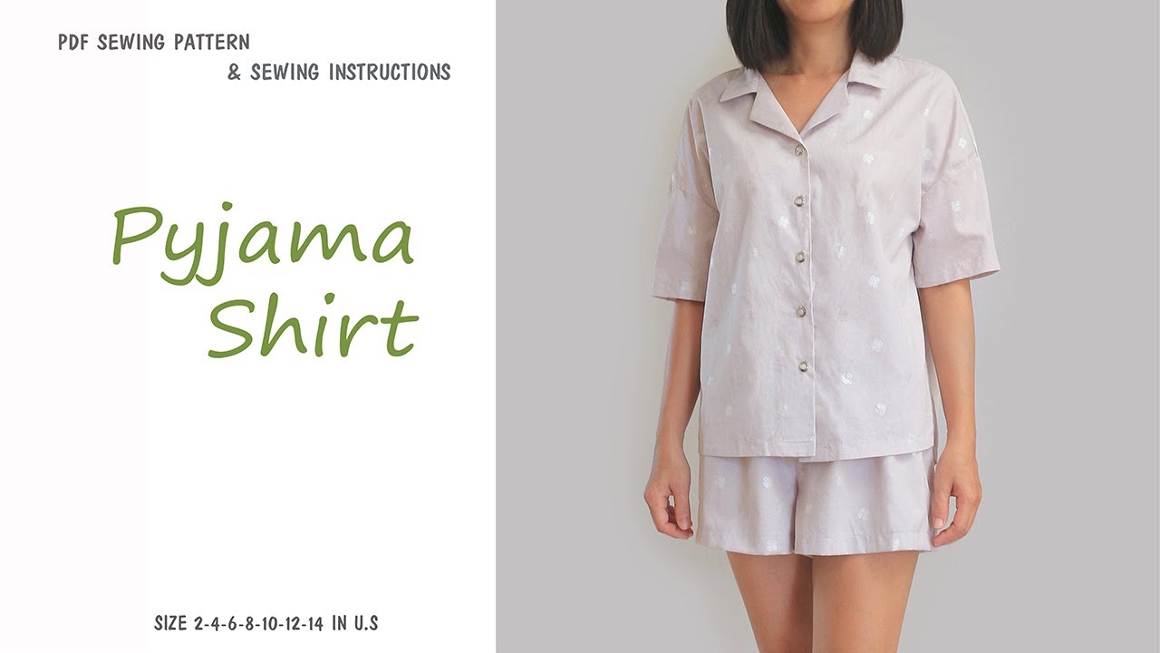 DIY - PYJAMA SHIRT TUTORIAL - SEWING PATTERN - NITASEWING