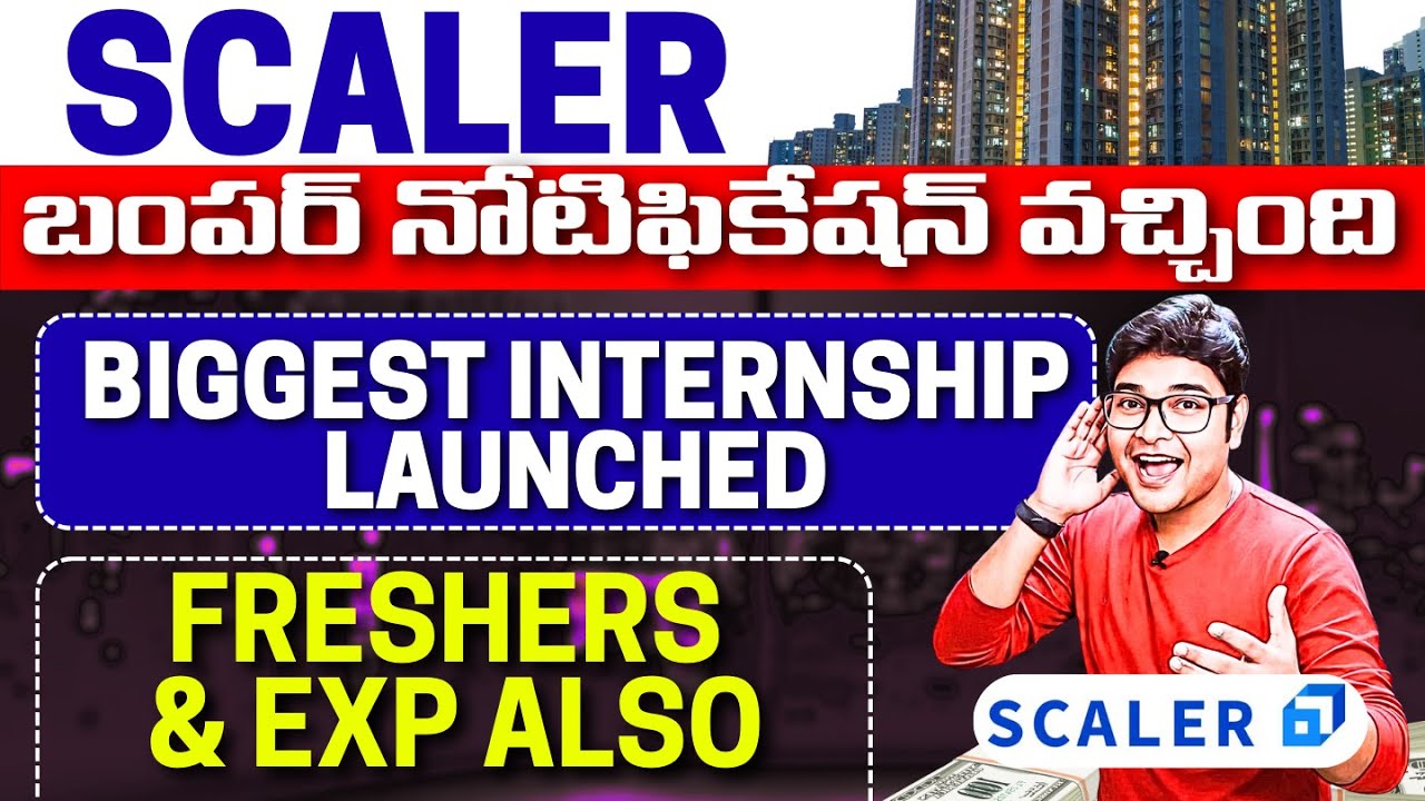 Finally Scaler Internship Hiring Started | Scaler Recruitment 2026 | Jobs in Telugu | This is Vidhey