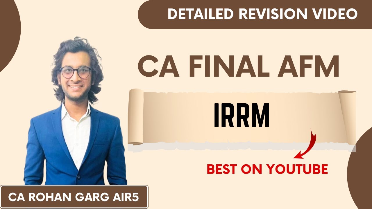IRRM (Interest Rate Risk Management) Detailed Revision CA Final AFM