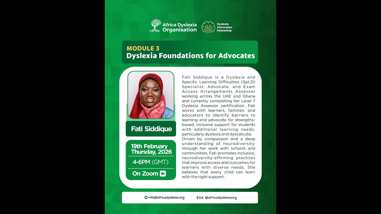 Module 3: Dyslexia Foundations for Advocates | Dyslexia Advocacy Training (2026 Fellowship)
