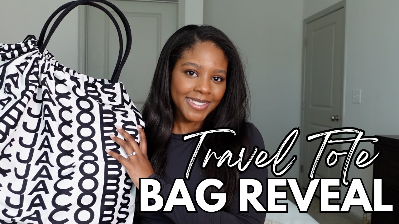 MY TRAVEL TOTE BAG REVEAL!! |Marc Jacobs Tote Bag