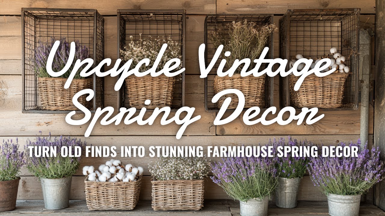 🏡🌸 Farmhouse Spring Decor Ideas: Repurposing Vintage Finds!