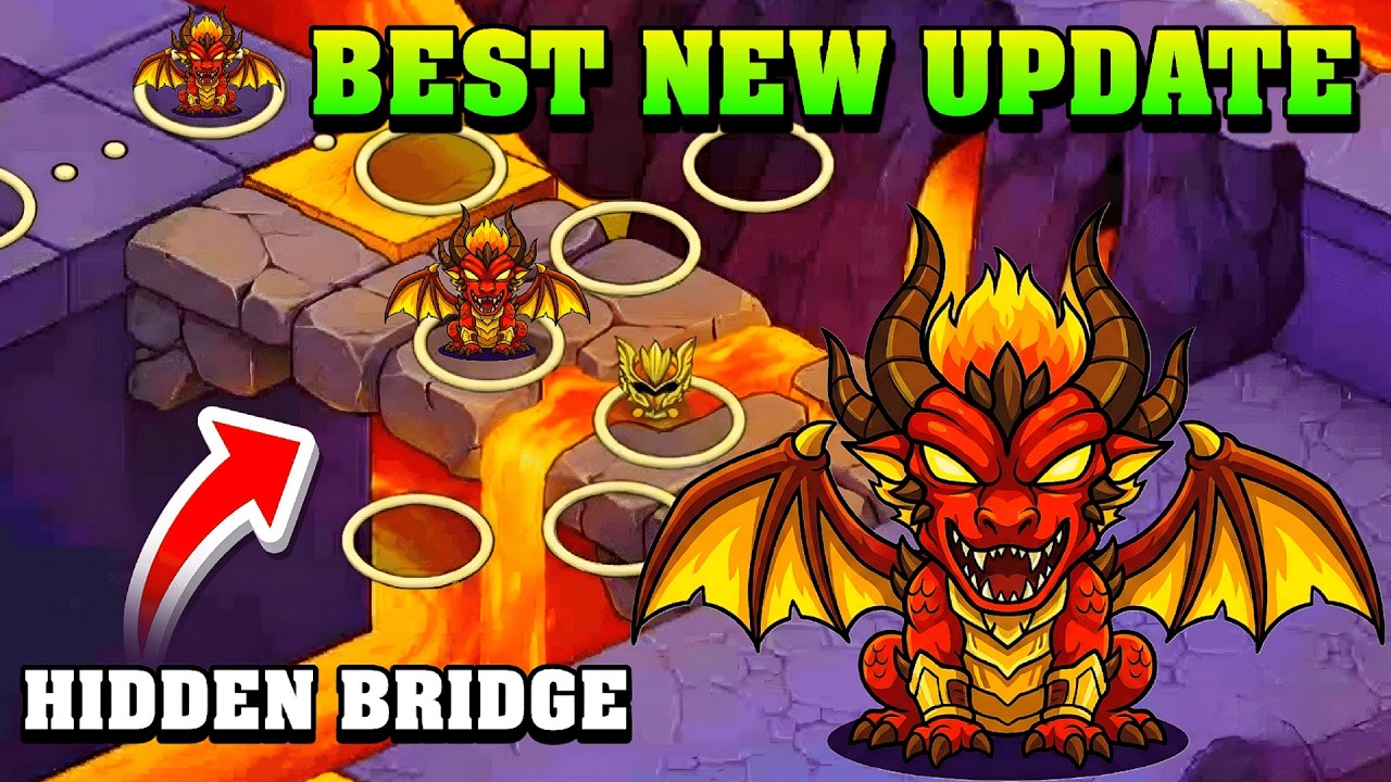 Best Dynamons World Update Ever! (Underworld Castle Hidden Bridge Challenge)