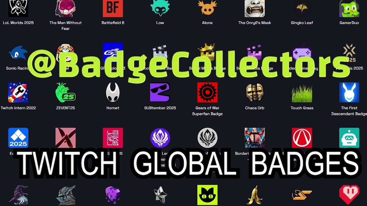 Twitch Global Badges 2025 - 2026