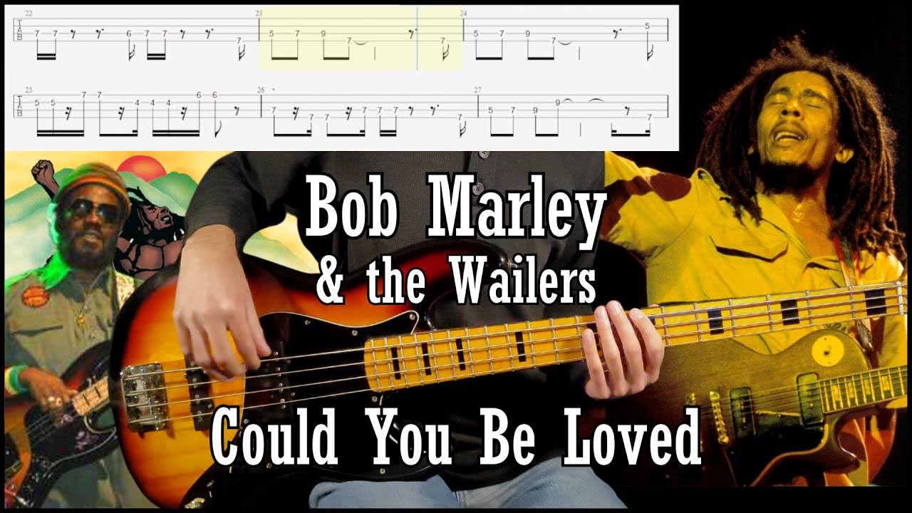 Bob Marley - Could You Be Loved (Bass Cover w/Tab & Backing Track)