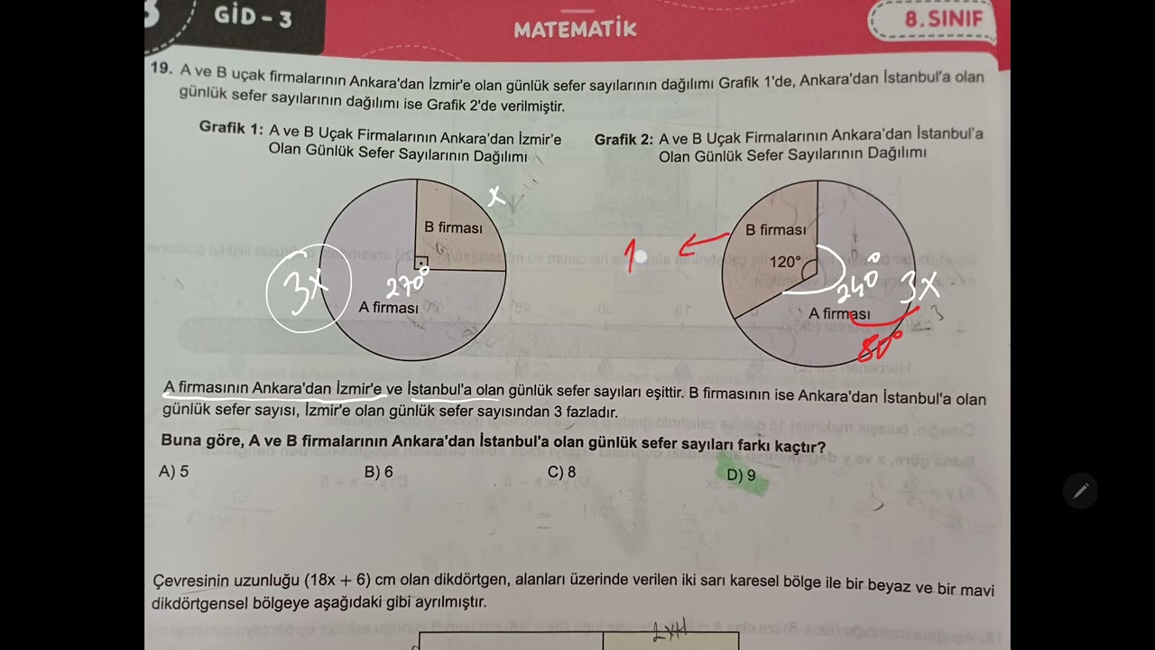 #LGS2026 #8.sınıf #matematik #geneldeneme-19 #dairegrafiği #problem #öğrencisoruları