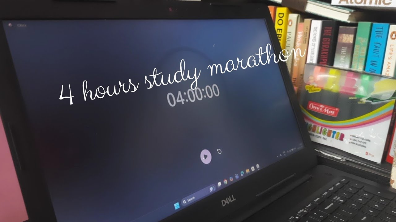 I ran a *4 Hours* Study Marathon to prepare for a test |