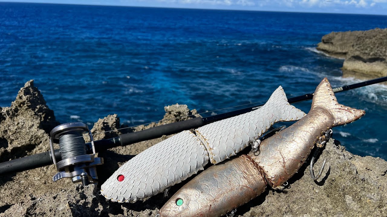 【離島】大型ルアーに反応する巨大魚！！水面に水飛沫をあげて現れた！！