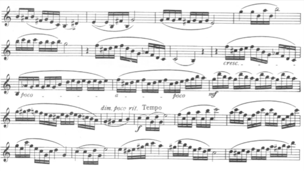 C. Rose etude #1 from 40 studies for clarinet (Fast version quarter note = 96)