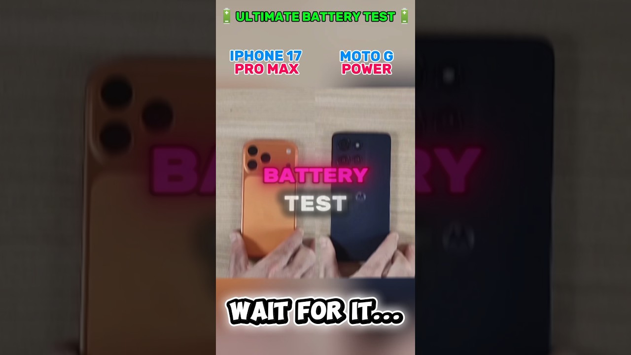 🔥 iPhone 17 Pro Max vs Moto G Power &ndash; Ultimate 100% to 0% Battery Test! 🔋⚡#shorts