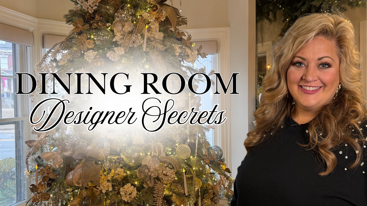 Decorating a Dining Room Christmas Tree 🎄 Designer Tips & Holiday Stylingat Amber Marie Manor