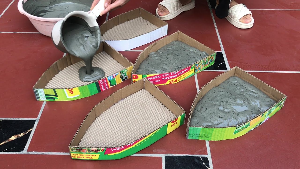 Amazing ideas from cardboard - Create cement pots more beautiful than expected