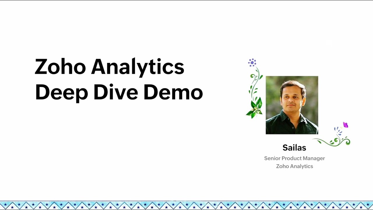 Zoho Analytics Deep Dive Demo - Sailas Sundaram