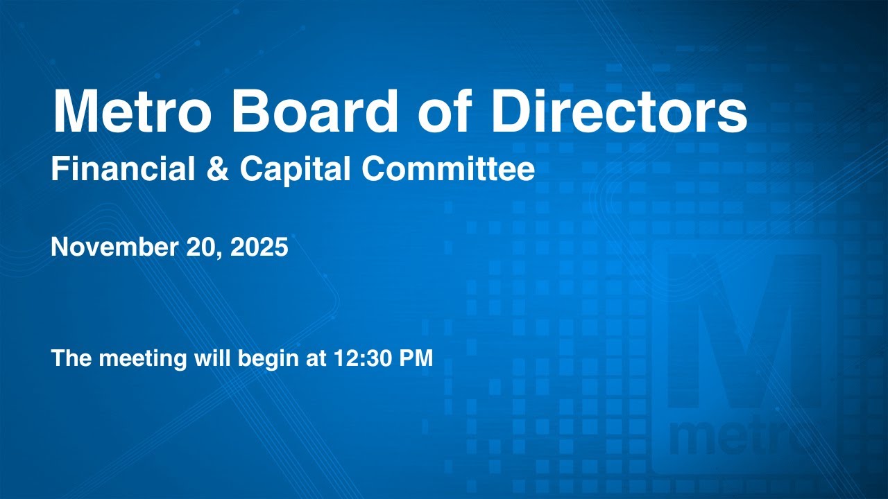 Metro Board of Directors Meeting - November 20, 2025