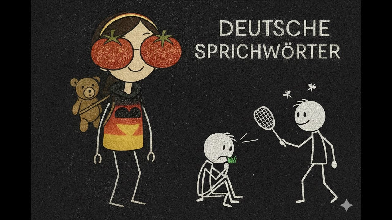 Deutsche Sprichwörter (Behind the Scenes of German Idioms) | Deutsch mit kurzen Geschichten (B1+)