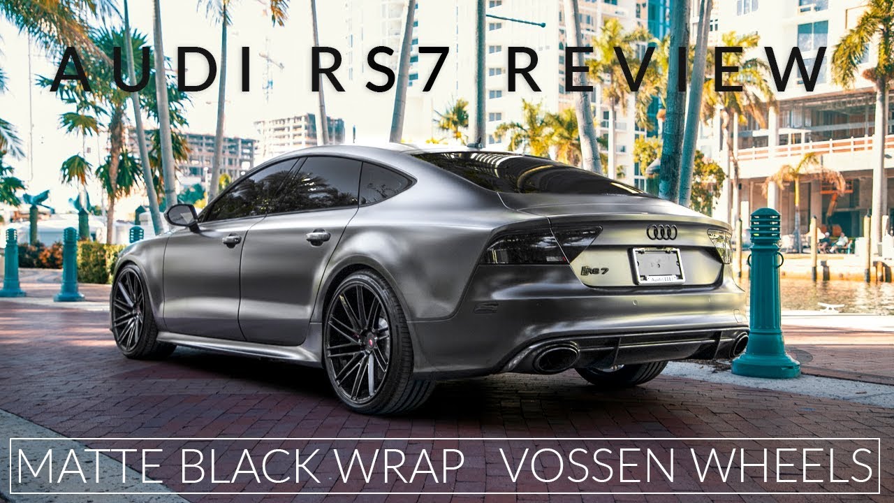 2015 Audi RS7 Prestige Review | Matte Black Wrap | Vossen Wheels