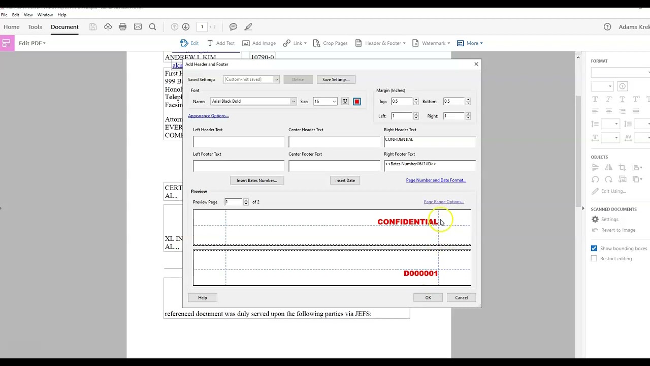 How to Bates Stamp in Adobe