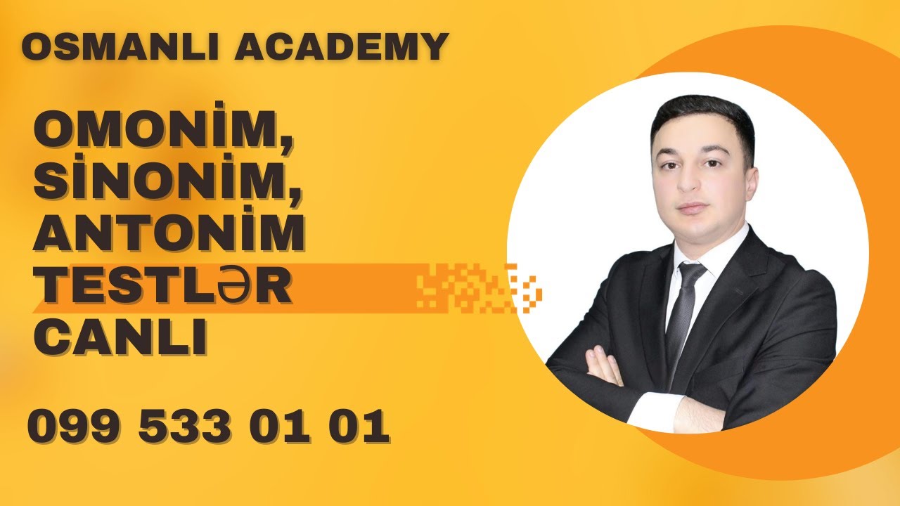 Omonim, sinonim, antonim, frazeoloji birləşmələr | MİQ və sertifikasiya | Ülvi Osmanlı