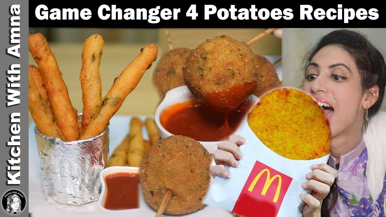 4 Easy Potato Snacks Recipes | 2020 Ramadan Recipes | Kitchen With Amna