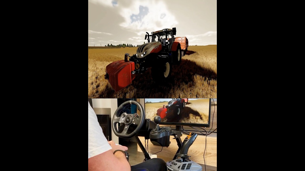 Farming Simulator Steyr Profi 6145 Steering Wheel Manual Gearbox Thrustmaster Farmstick 