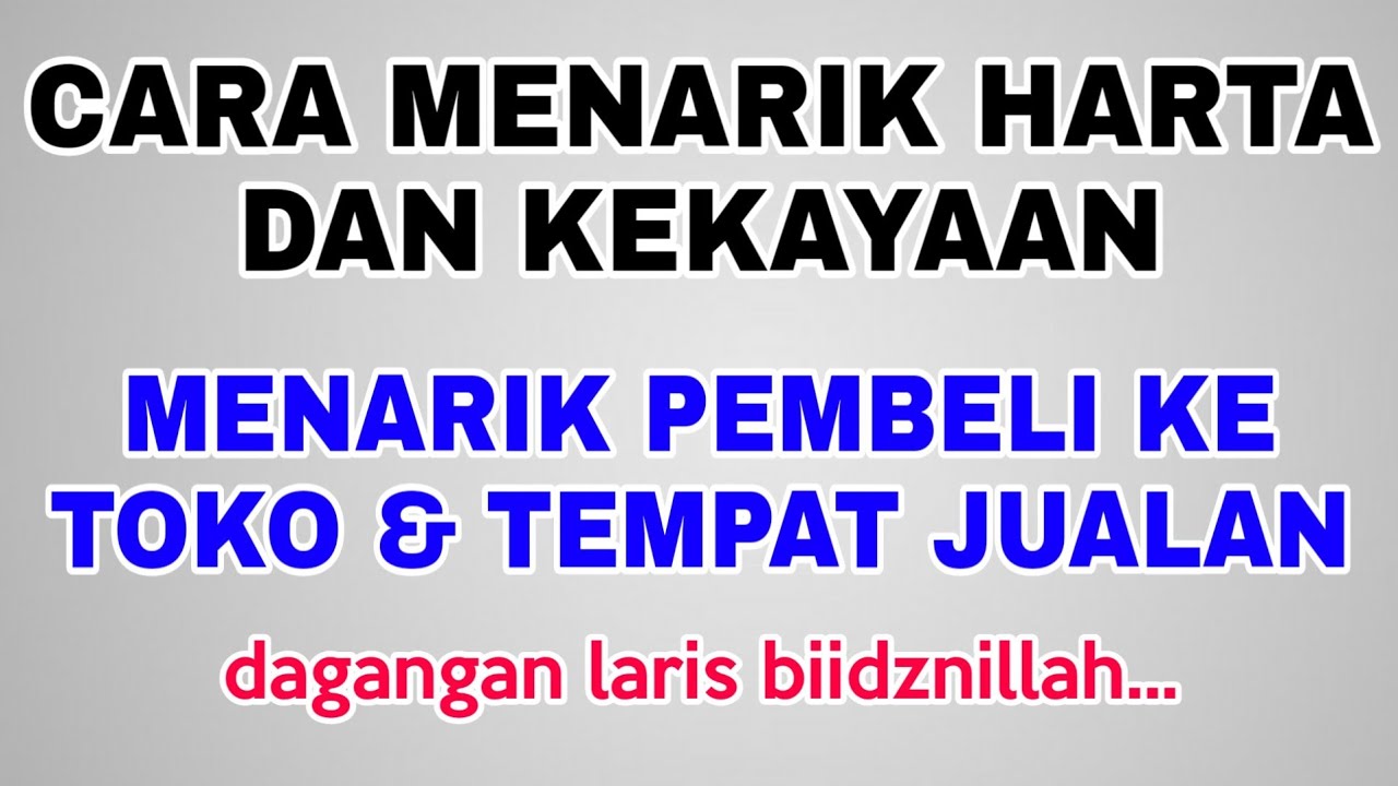 #101 AMALAN PENARIK PEMBELI & PELANGGAN & BANYAK PESANAN