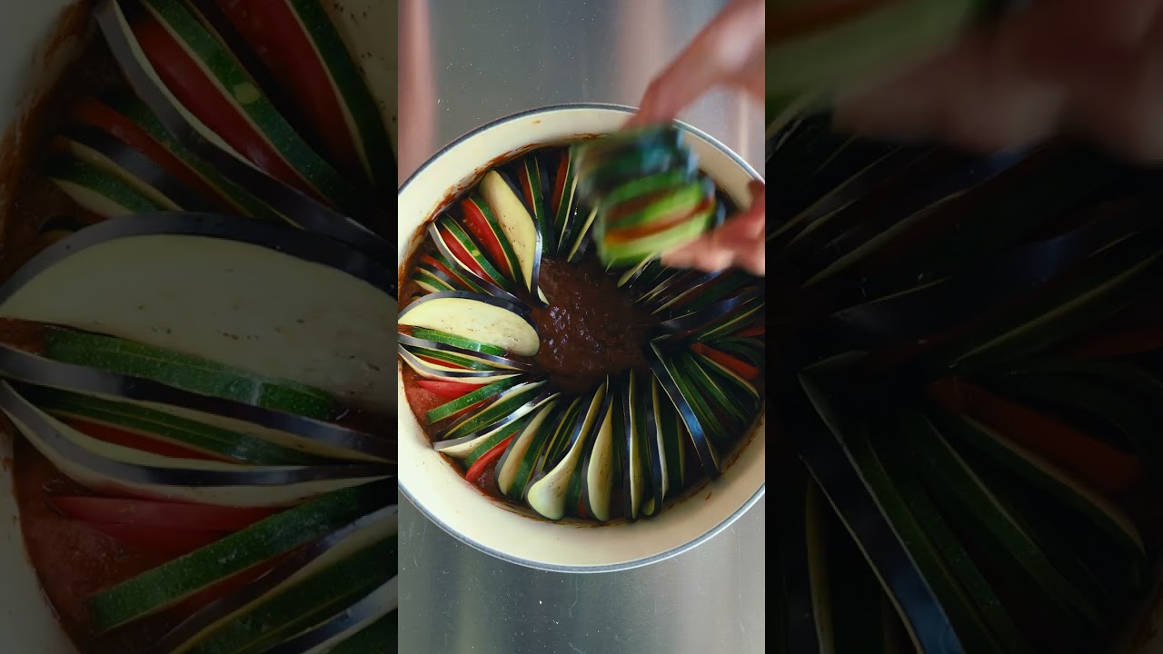 Ratatouille with a miso tomato sauce