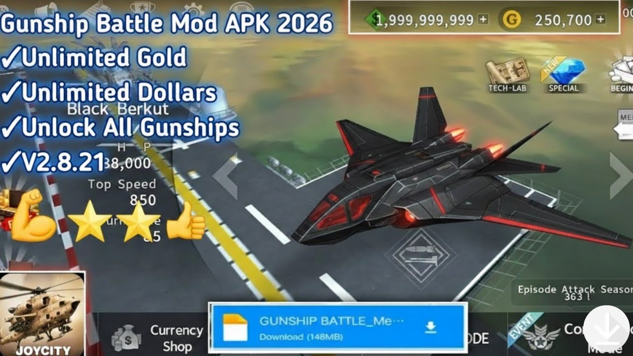 Gunship Battle Mod Apk 2026 || Unlimited Gold & Unlimited Ammo || Latest Version Updated 